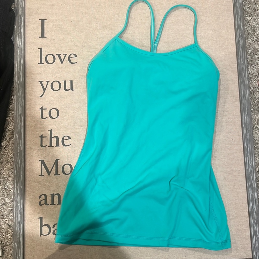 Cyan LULULEMON align tank with built in sports bra